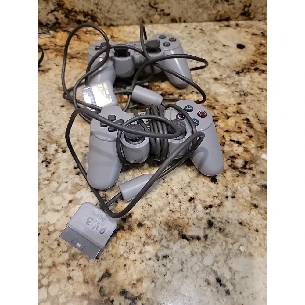 Sony PlayStation 1 PS1 Game Console Bundle Tested & Working with/ 2 Controllers